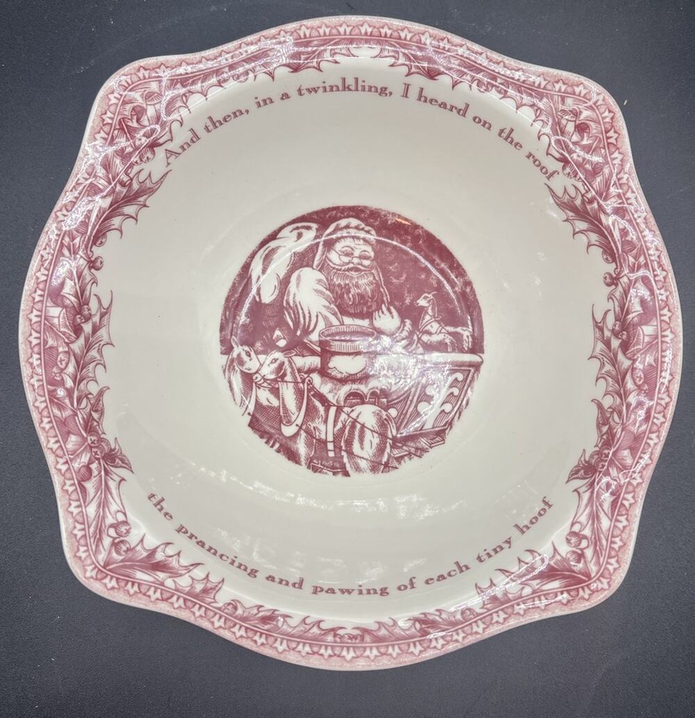 Johnson Brothers Twas the Night Before Christmas Vegetable Serving Bowl Retired